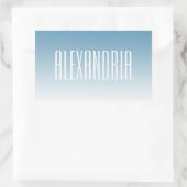 モダン編エレガント集文字とグラデーション色 長方形シール (バッグ)