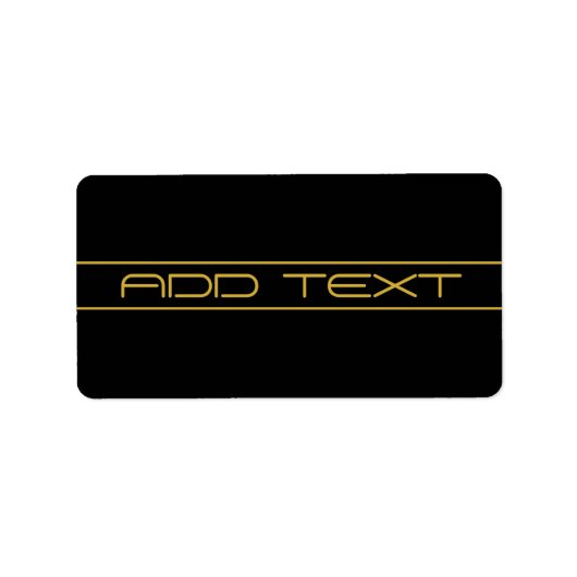 モダン編スタイリッシュ集金ゴールド文字とストライプ ラベル (正面)