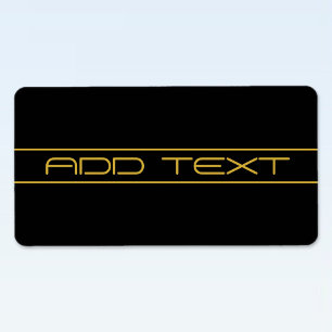 モダン編スタイリッシュ集金ゴールド文字とストライプ ラベル