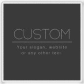 モダン編ミニマル集文字 | ブラック&ホワイト シール (正面)