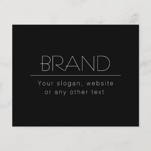 モダン編ミニマル集文字 | ブラック&ホワイト チラシ (正面)