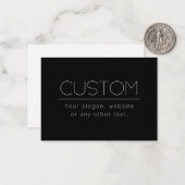 モダン編ミニマル集文字 | ブラック&ホワイト ノートカード (正面/裏面インサイチュ)