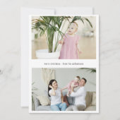 モダン編集可能シンプルメリークリスマス3枚の写真 シーズンカード (正面)