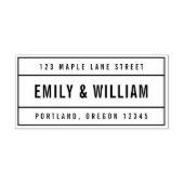 モダン縁どはっきりしたカップル名差出人住所 セルフインキングスタンプ (デザイン)