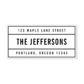 モダン縁どはっきりしたファミリ名差出人住所 セルフインキングスタンプ (デザイン)