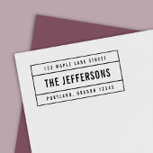 モダン縁どはっきりしたファミリ名差出人住所 セルフインキングスタンプ