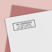 モダン縁どはっきりしたファミリ名差出人住所 セルフインキングスタンプ