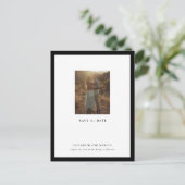 モダン縁どはっきりしたGallery Frame日付の保存 ポストカード (スタンド正面)