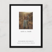 モダン縁どはっきりしたGallery Frame日付の保存 ポストカード (正面)