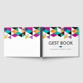 モダン縁どカラフル三角形 ゲストブック (全面)