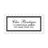 モダン縁どクラシック水玉模様住所 セルフインキングスタンプ (デザイン)