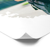 モダン縁どグランジ写真 ポスター (角)