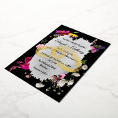 モダン縁どスタイリッシュ 箔招待状 (回転した状態)