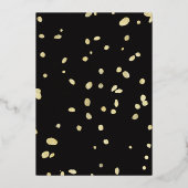 モダン縁どスタイリッシュ 箔招待状 (裏面)