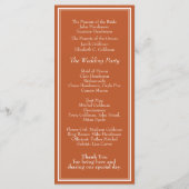 モダン縁どミニマリスト結婚テラコッタ プログラム (裏面)