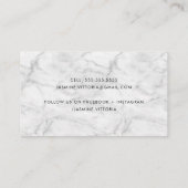 モダン縁どミニマルシンプル白大理石バンド 名刺 (裏面)