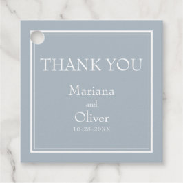 モダン縁どミニマル光グレーメッセージカード フェイバータグ