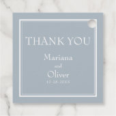 モダン縁どミニマル光グレーメッセージカード フェイバータグ (裏面)