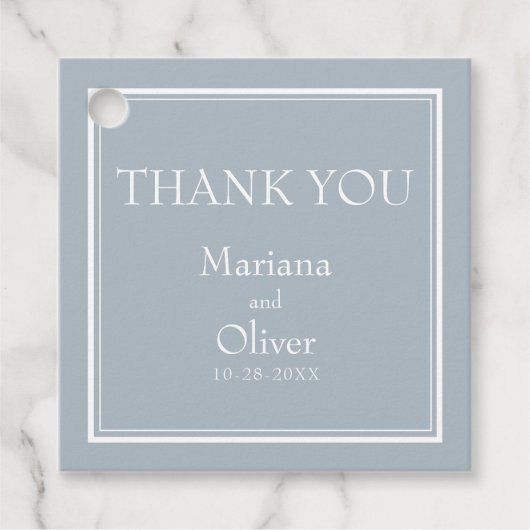 モダン縁どミニマル光グレーメッセージカード フェイバータグ (正面)