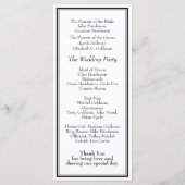 モダン縁どミニマル白黒結婚ズ プログラム (裏面)