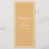 モダン縁どミニマル結婚リスト メニュー (裏面)