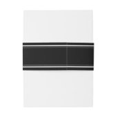 モダン縁どミニマル黒 招待状ベリーバンド (裏面例)