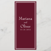 モダン縁どミニマ結婚リスト メニュー (裏面)