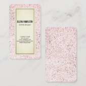 モダン縁ど斑模様ピンク 名刺 (正面/裏面)