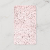 モダン縁ど斑模様ピンク 名刺 (裏面)