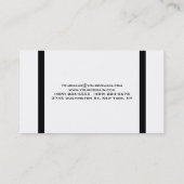 モダン縁ど白黒 名刺 (裏面)