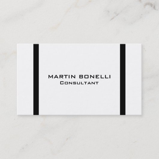 モダン縁ど白黒 名刺 (正面)