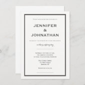 モダン縁ど結婚式招待状 招待状 (正面/裏面)