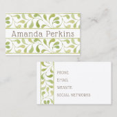 モダン縁ど葉名札 名刺 (正面/裏面)