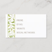 モダン縁ど葉名札 名刺 (裏面)