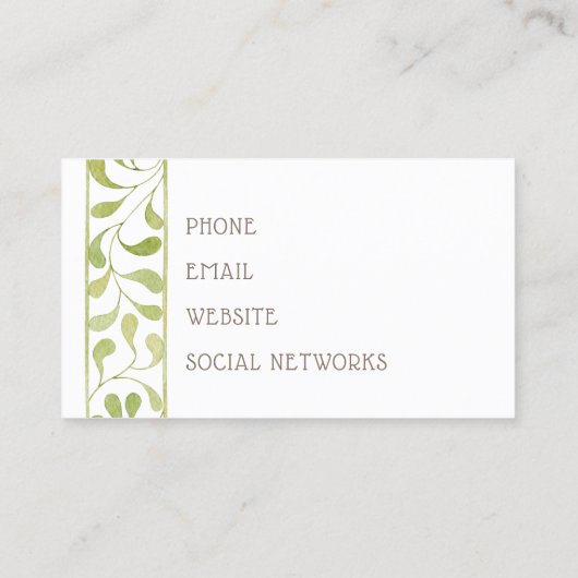 モダン縁ど葉名札 名刺 (裏面)