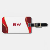 モダン縁ど金ゴールドのラゲージタグ ラゲッジタグ (正面横)