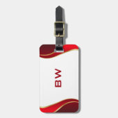 モダン縁ど金ゴールドのラゲージタグ ラゲッジタグ (正面縦)