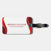 モダン縁ど金ゴールドのラゲージタグ ラゲッジタグ (裏面横)