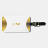 モダン縁ど金ゴールドのラゲージタグ ラゲッジタグ (正面横)