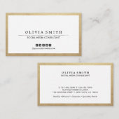 モダン縁ど金ゴールド用ソーシャルメディア 名刺 (正面/裏面)