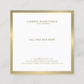 モダン縁ど金ゴールド スクエア名刺 (裏面)