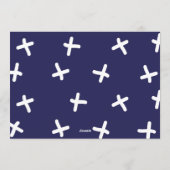 モダン縁どBlue White Christmas Photoキス シーズンカード (裏面)