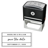 モダン縁どScript日付の保存 セルフインキングスタンプ (インサイチュ)