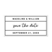 モダン縁どScript日付の保存 セルフインキングスタンプ (デザイン)