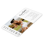 モダン縦写真卒業招待状 マグネット (左側)