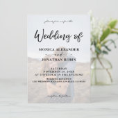 モダン縦写真2結婚式招待状 招待状 (スタンド正面)