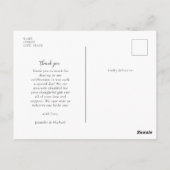 モダン縦型写真ベイビーシャワー感謝カード ポストカード (裏面)