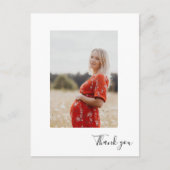 モダン縦型写真ベイビーシャワー感謝カード ポストカード (正面)