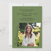 モダン縦書きフォト卒業式 招待状 (裏面)