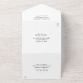 モダン縦4写真 ウェディング オールインワン招待状 (外側)